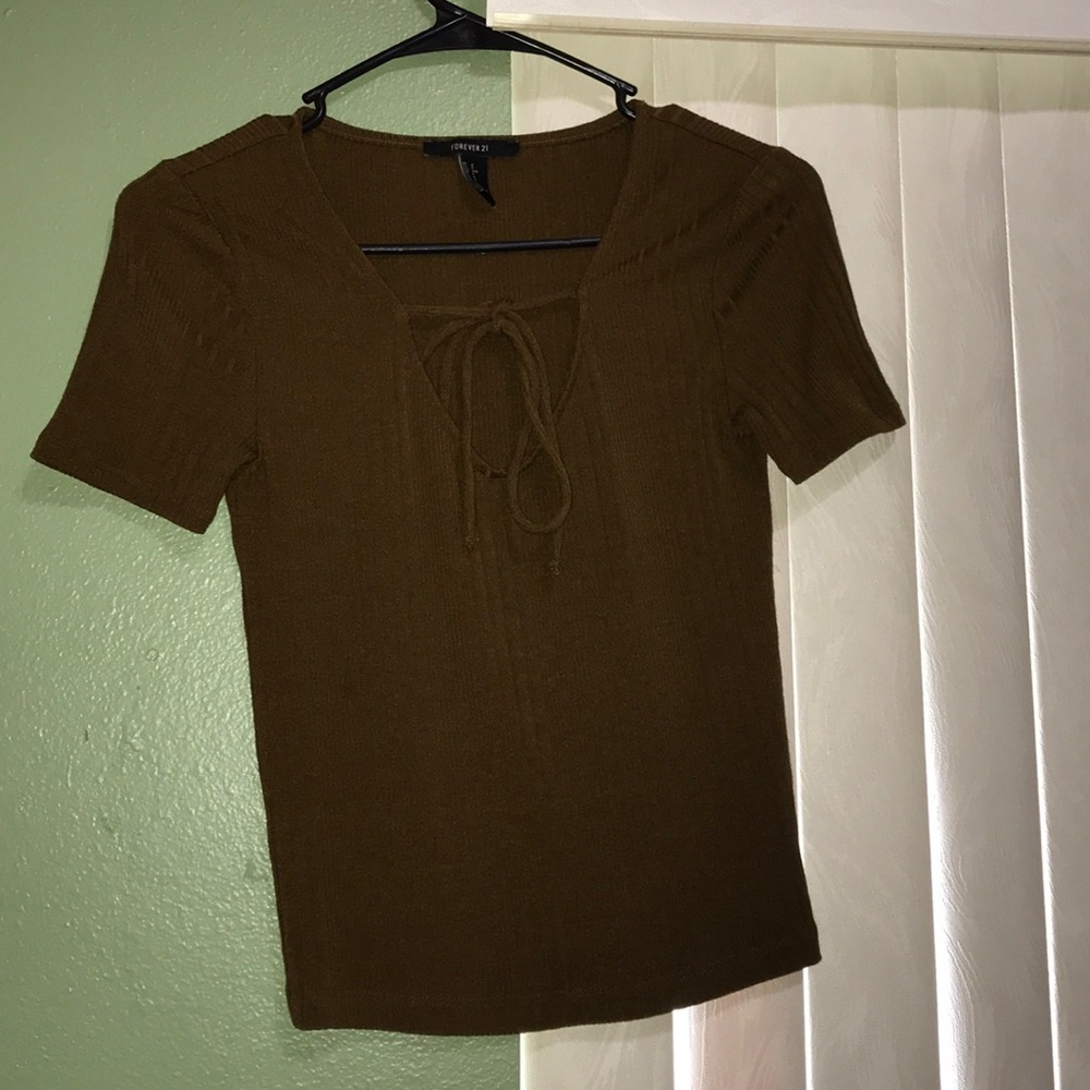 Brown knit top
